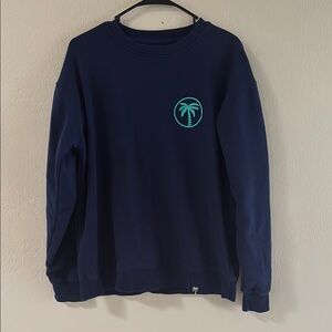 Navy Blue Palm Tree Sweater